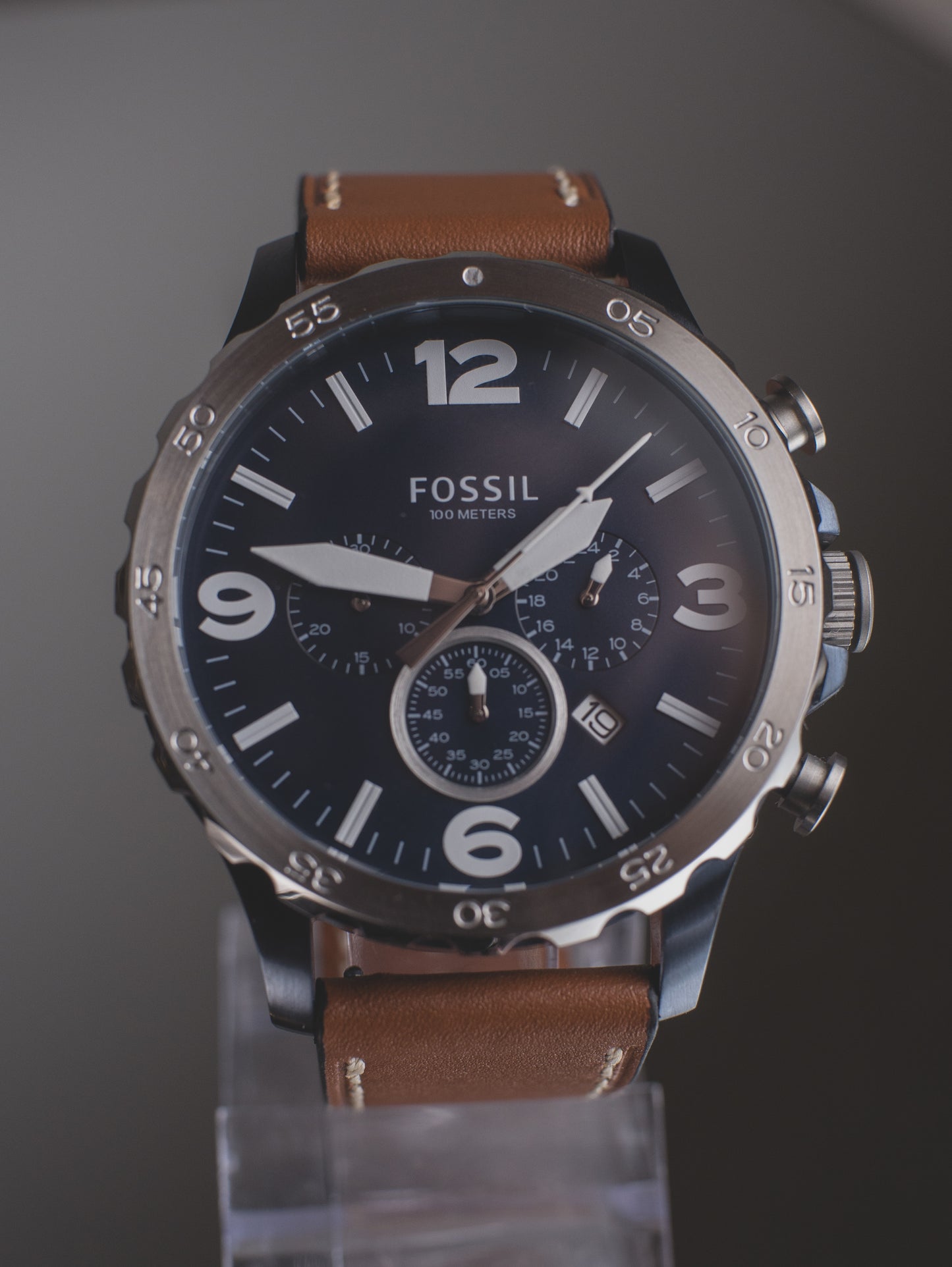 Fossil Reloj Nate, Análogo, Redondo para Hombre - JR1487