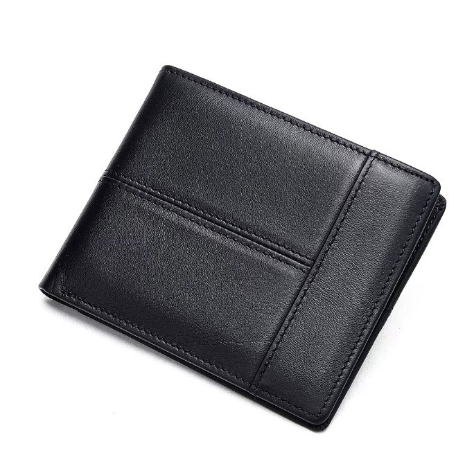 Billetera de Cuero Genuino 8064 - Negro