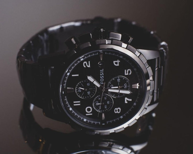 Fossil Dean - Reloj de vestir para hombre con cronógrafo y correa de acero inoxidable FS4721