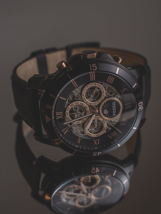 Reloj mecánico automático de acero inoxidable y cuero Grant Sport de Fossil para hombre-ME3138