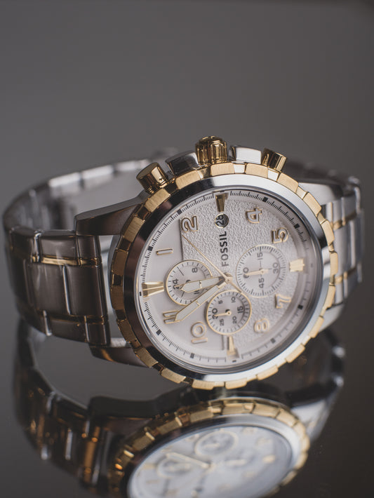 Reloj de vestir Fossil Dean para hombre con cronógrafo y correa de acero inoxidable FS4795