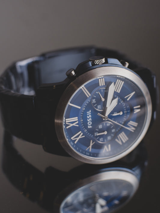 Reloj fossil grant cronógrafo esfera azul hombre fs5230