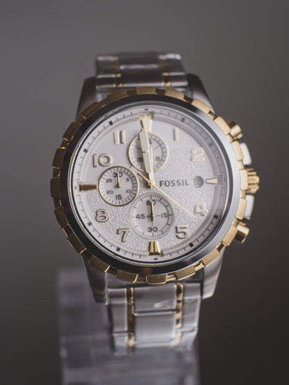 Reloj de vestir Fossil Dean para hombre con cronógrafo y correa de acero inoxidable FS4795