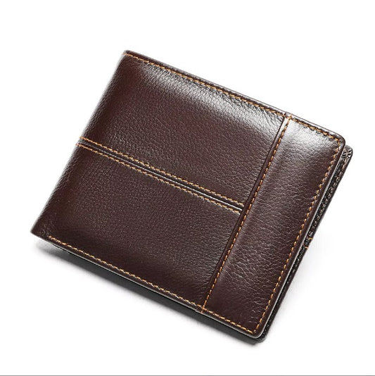 Billetera de Cuero Genuino 8064 - Café
