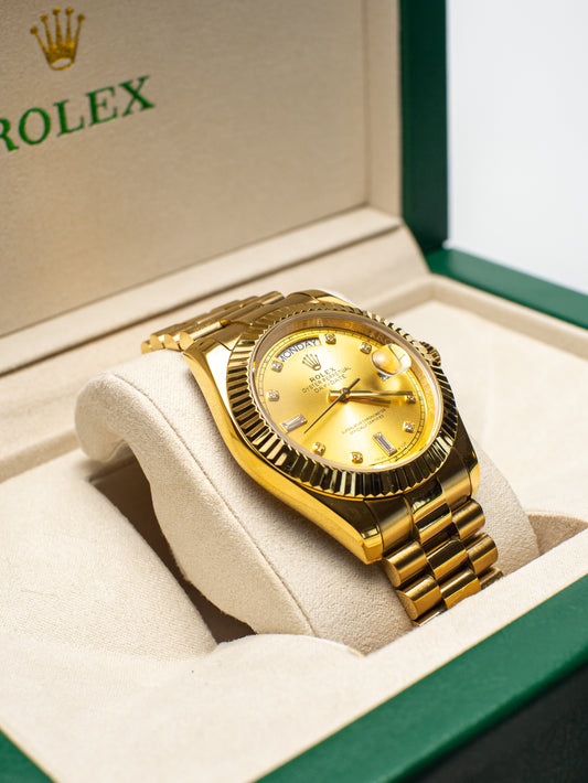 Rolex Day-Date 36/40 "President" Oro Amarillo – Esfera Champaña con Diamantes