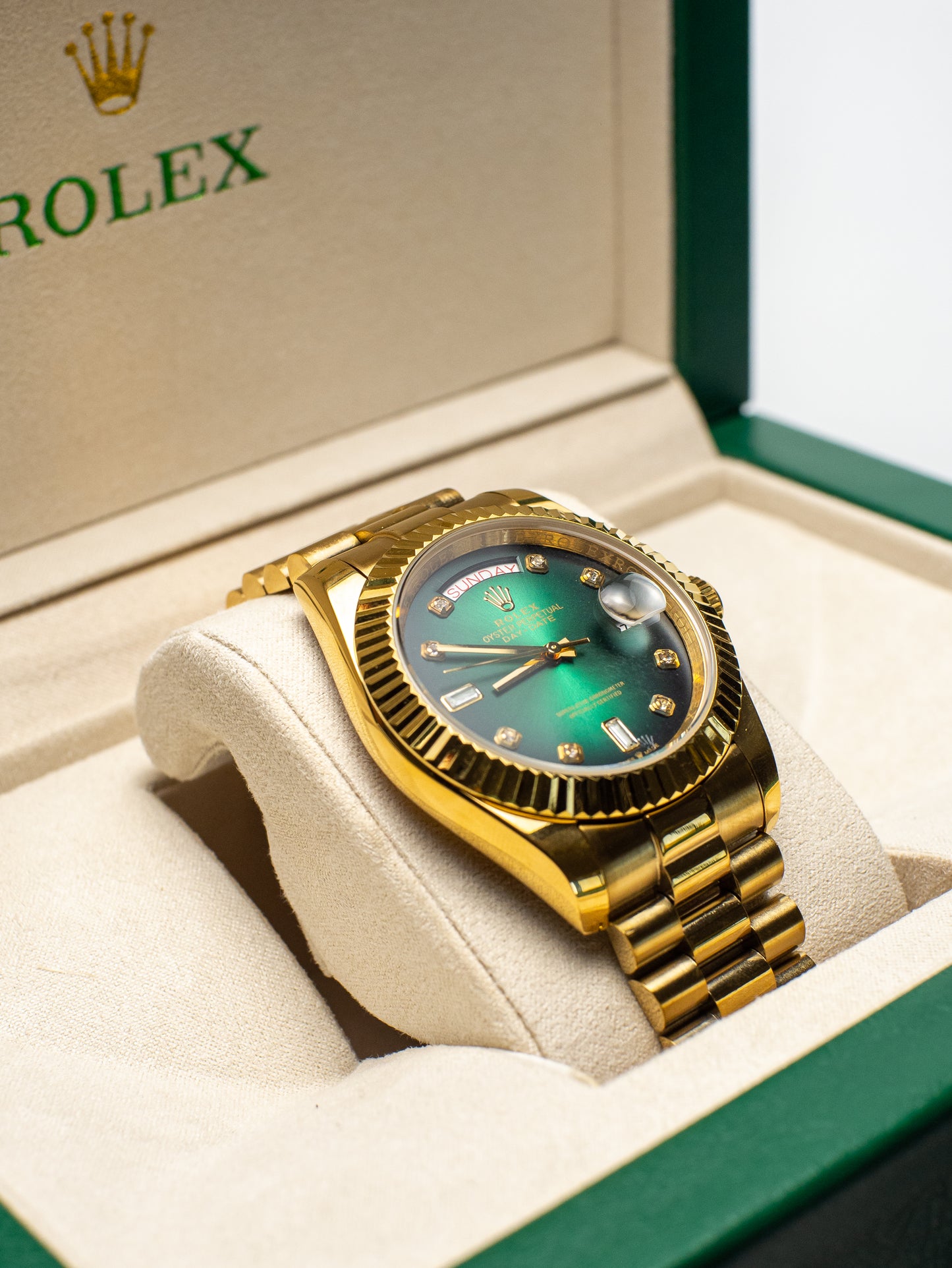 Rolex Day-Date 36/40 Oro Amarillo – Esfera Verde