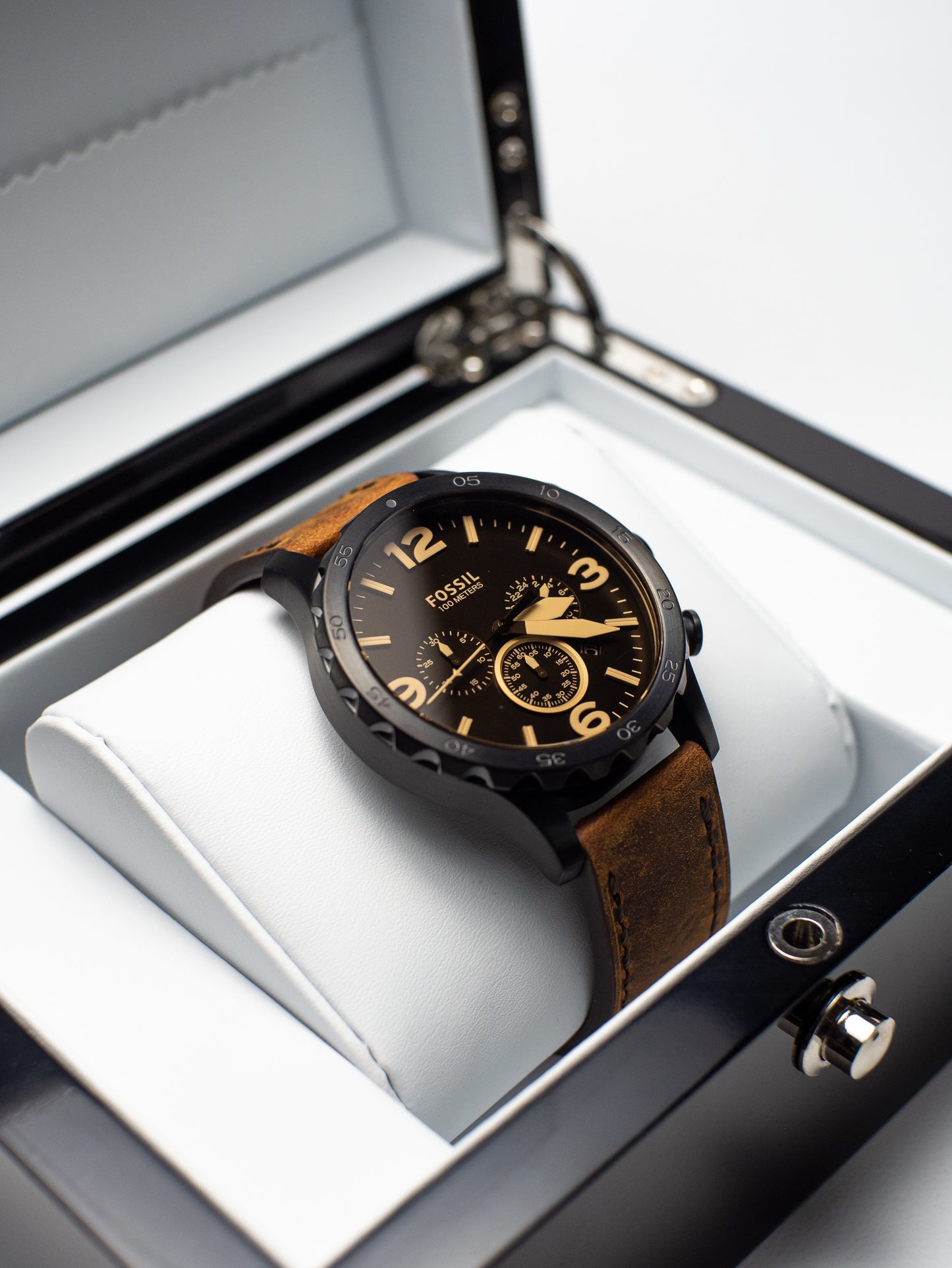 Fossil  Reloj Nate, Análogo, Redondo para Hombre - JR1487