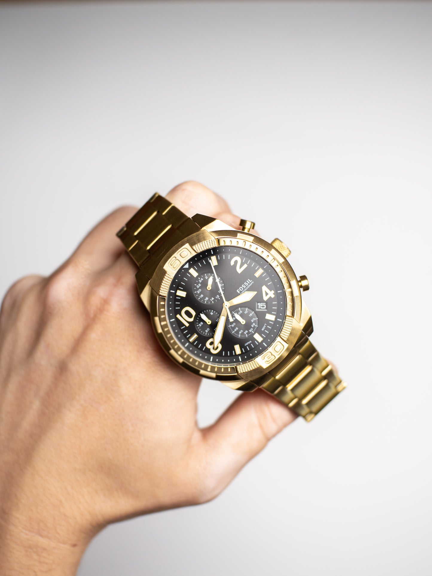 Reloj Fossil Bronson Chronograph – Diseño Oversized Dorado FS5877
