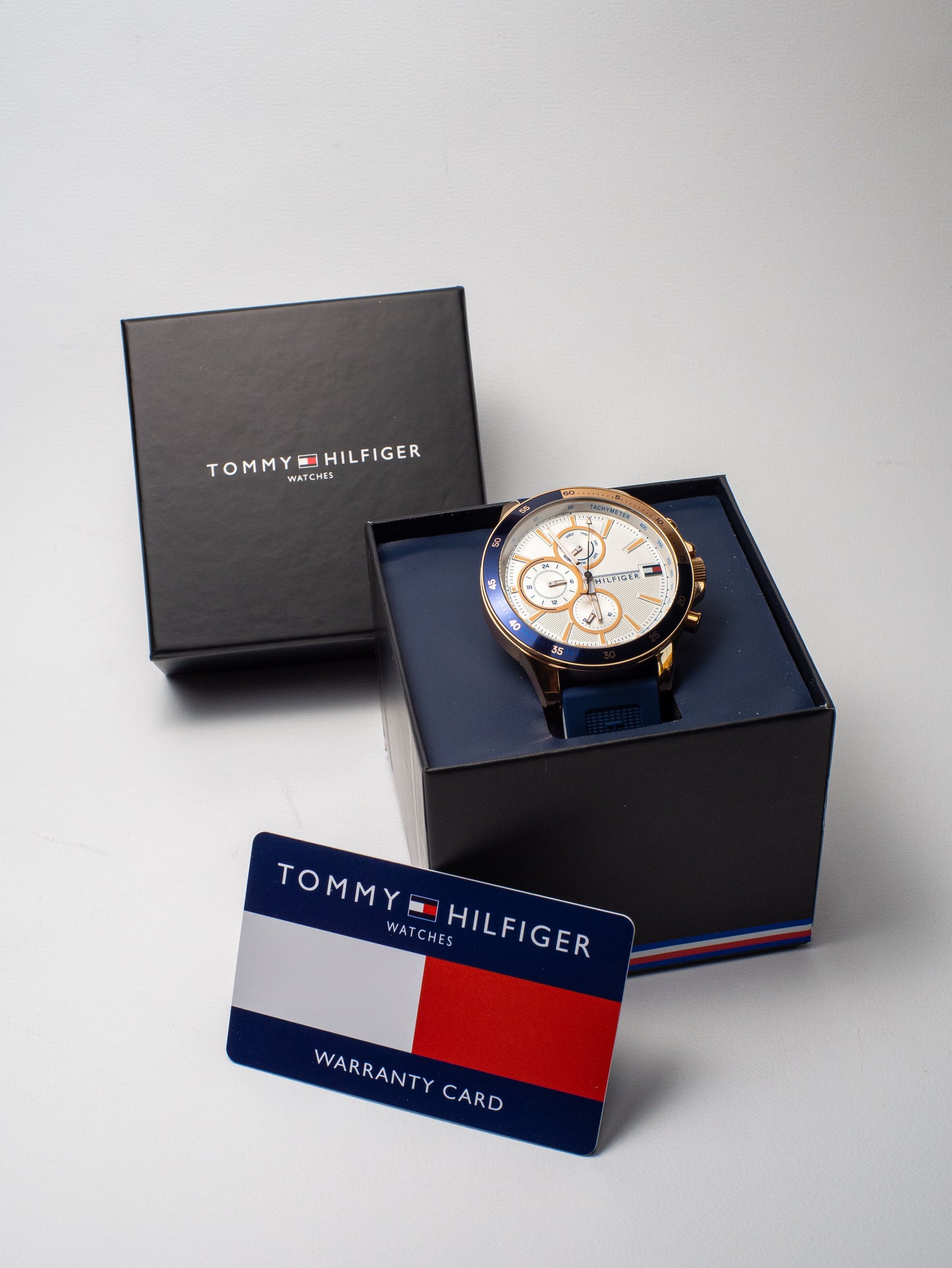 Reloj Tommy Hilfiger Decker para Hombre - Silicona Azul y Oro Rosa - 1791778