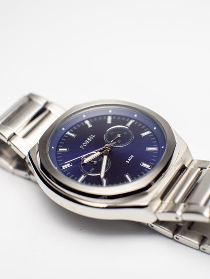 Fossil Evanston Multi-Función Azul Plateado BQ2610