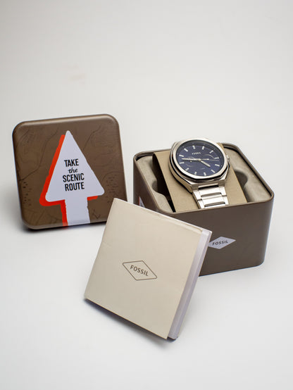 Fossil Evanston Multi-Función Azul Plateado BQ2610
