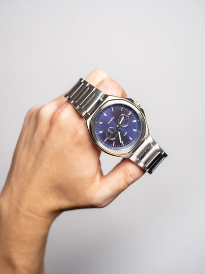 Fossil Evanston Multi-Función Azul Plateado BQ2610