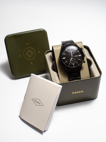 Reloj Fossil Neutra Chronograph – Acero Inoxidable Negro FS5379