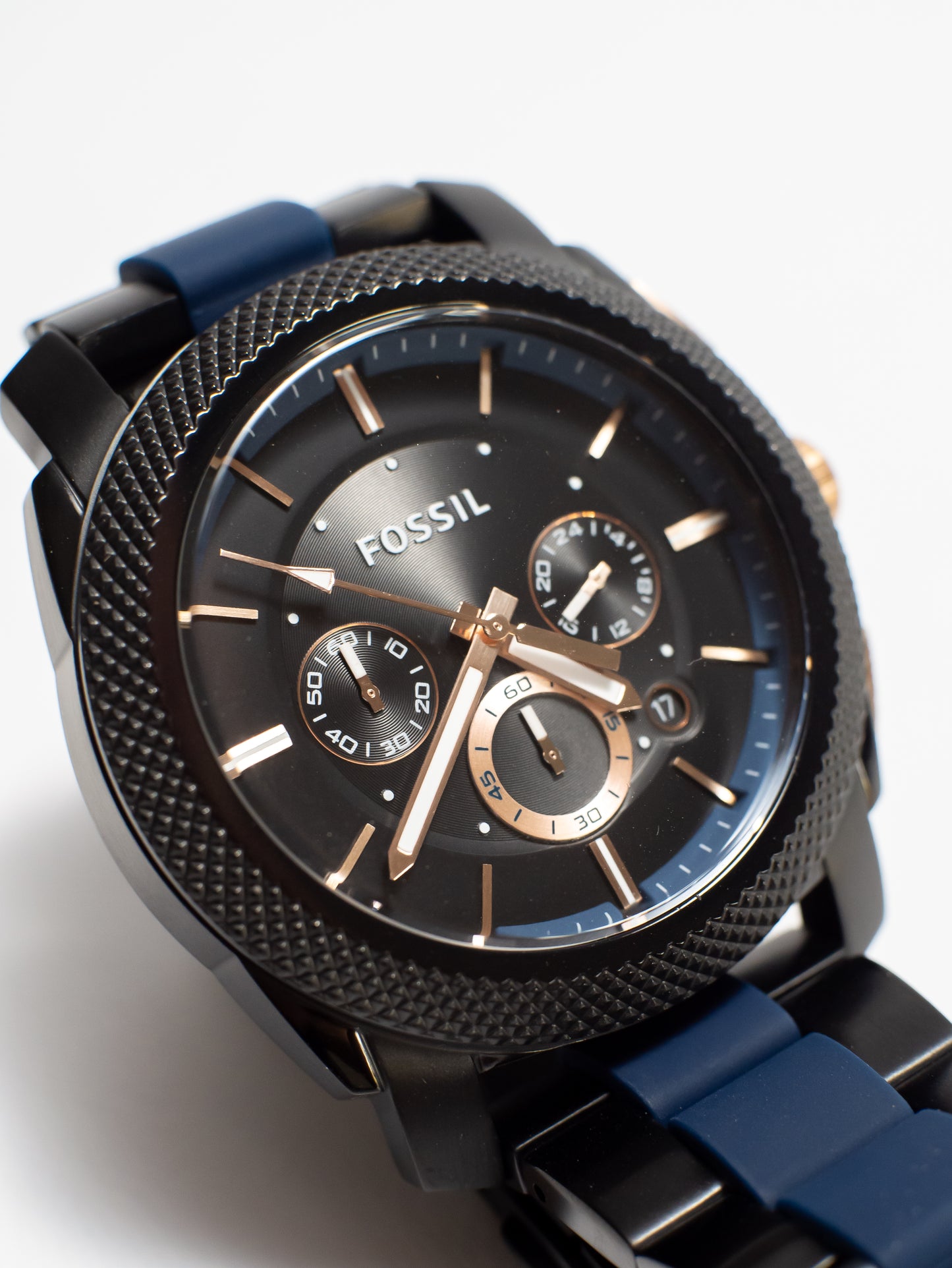 Reloj Fossil Machine Chronograph – Acero Inoxidable Azul y Negro FS5164