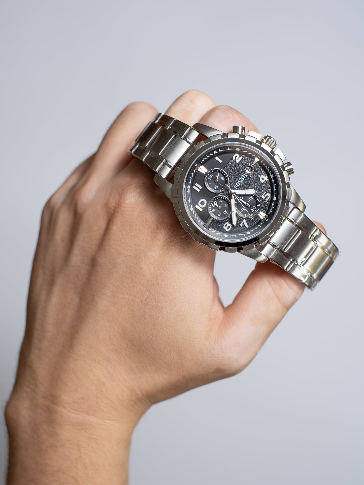 Reloj Fossil Dean Chronograph – Acero Inoxidable Plateado FS4542