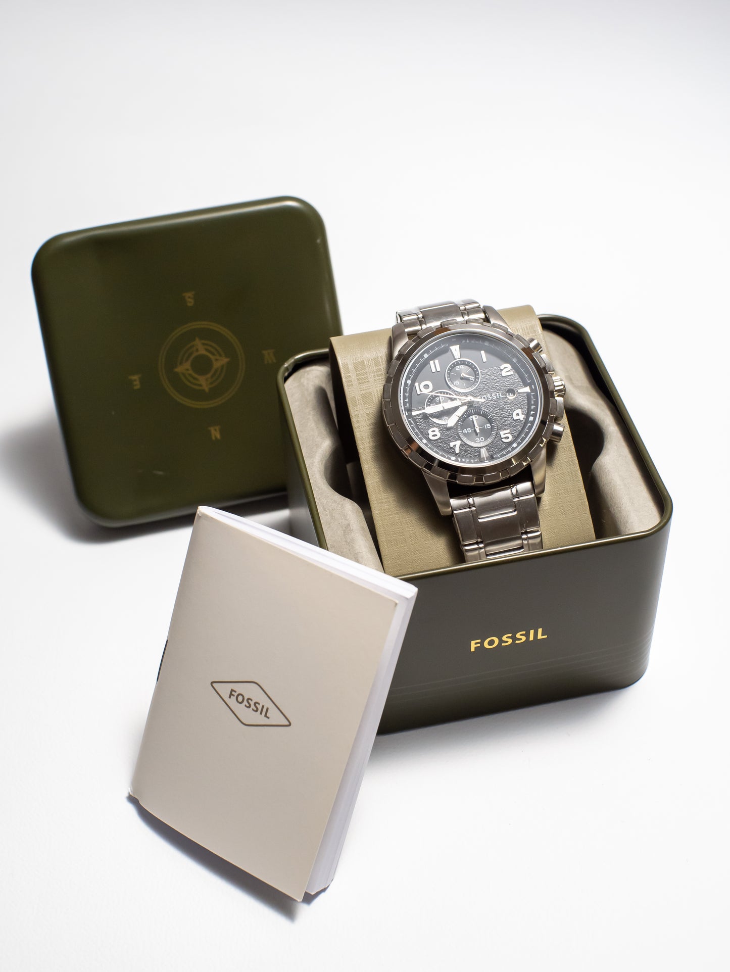 Reloj Fossil Dean Chronograph – Acero Inoxidable Plateado FS4542