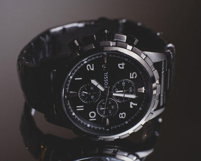 Fossil Dean - Reloj de vestir para hombre con cronógrafo y correa de acero inoxidable FS4721