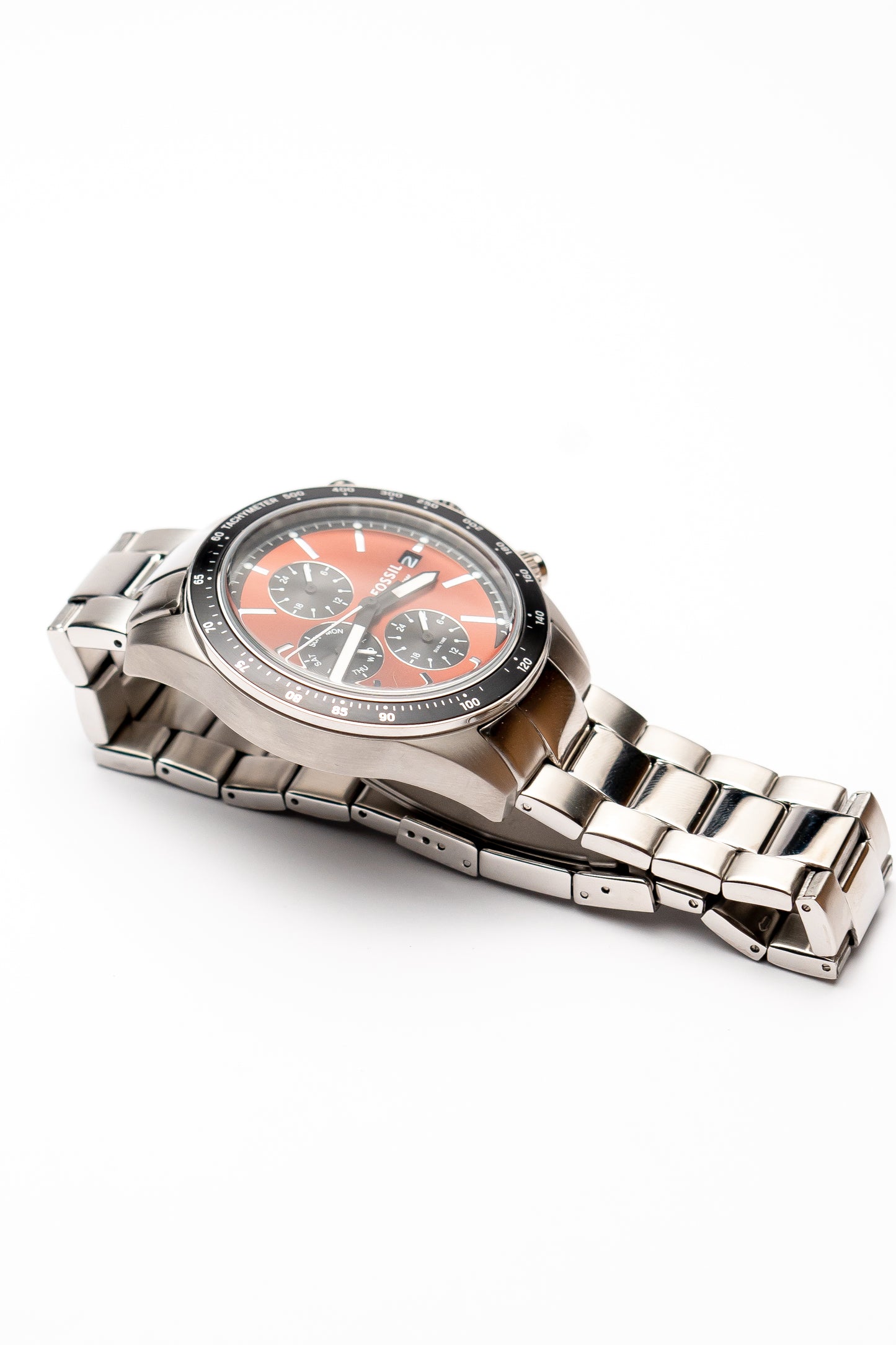 Fossil Autocross Multi-Función Rojo Plateado BQ2895