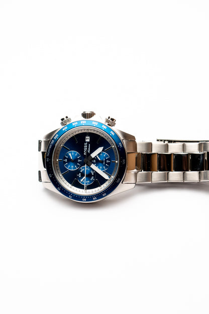 Fossil Autocross Multi-Función Azul Plateado BQ2869