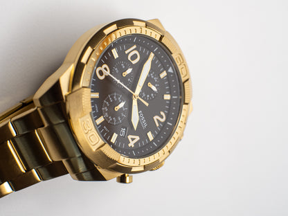Reloj Fossil Bronson Chronograph – Diseño Oversized Dorado FS5877