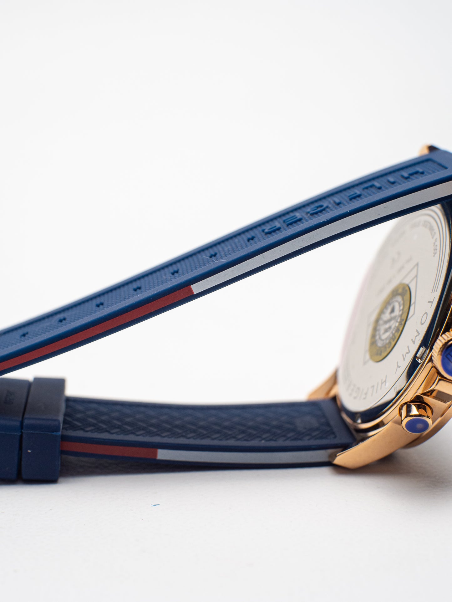 Reloj Tommy Hilfiger Decker para Hombre - Silicona Azul y Oro Rosa - 1791778