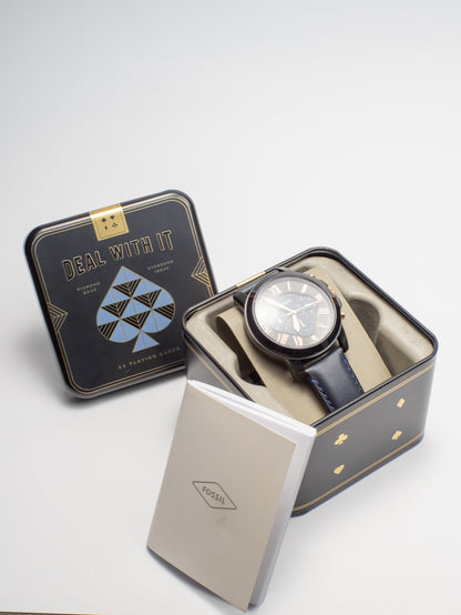 Reloj Fossil Grant Chronograph – Azul Navy y Detalles Cobre FS5061