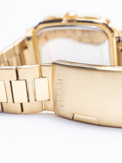 Reloj Fossil Inscription Automático – Esqueleto Dorado BQ2573