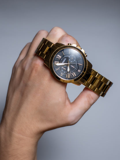 Reloj Fossil Grant Chronograph – Acero Inoxidable Dorado FS4815